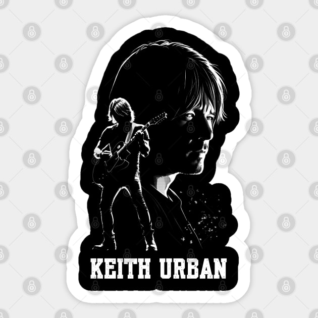 Keith Urban silhouette Sticker by BAJAJU